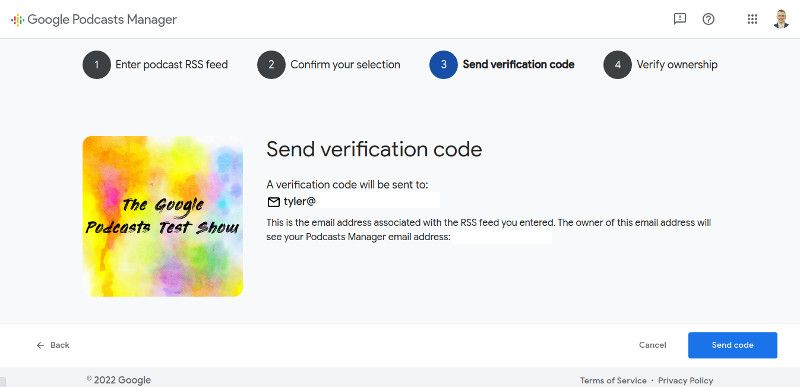 Make sure the email listed for the verification code is one you have access to