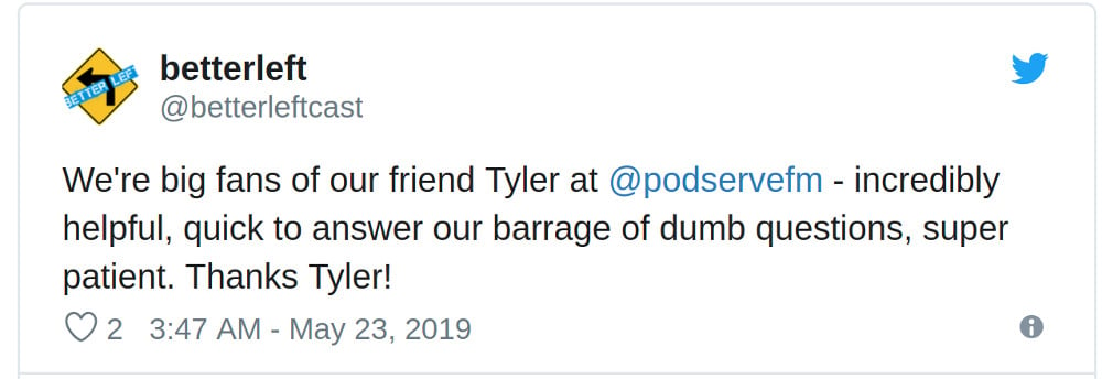 Better Left Podcast Tweet Review
